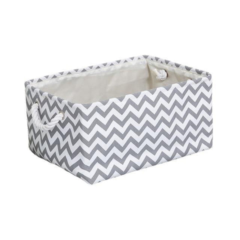 Image of Cube Canvas Fabric Storage Basket.