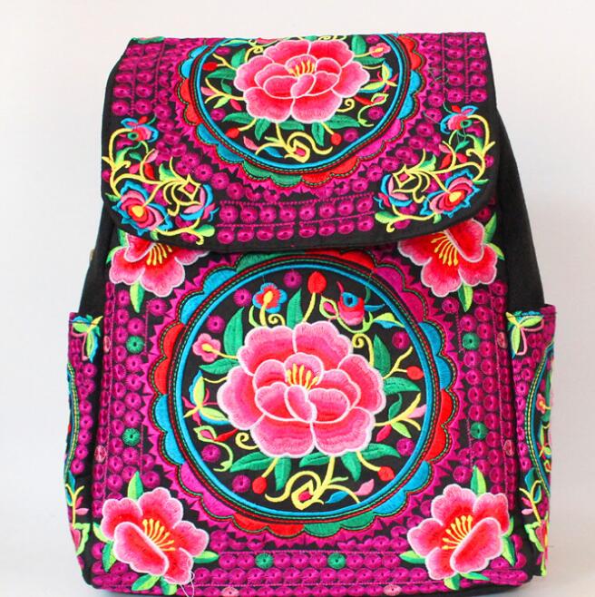 Vintage Embroidery Canvas Backpacks