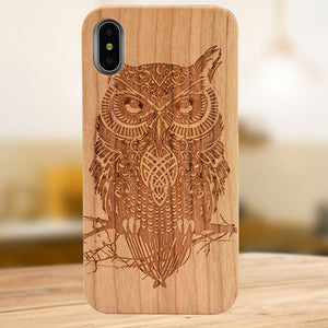 Engraving Real Wood Cell Phone Case for iPhone