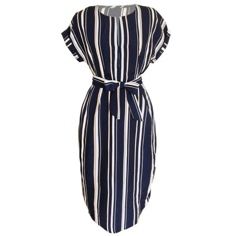 Image of Striped Office Pencil Dress