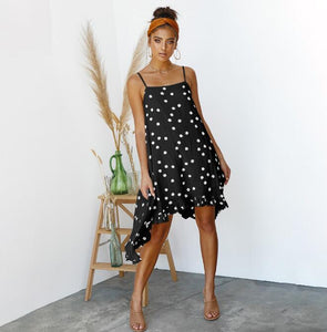 Bohemian Polka Dot Print Dress