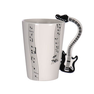 Guitar Ceramic Cup Unique Gift.