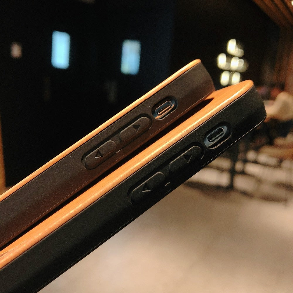 Engraving Real Wood Cell Phone Case for iPhone