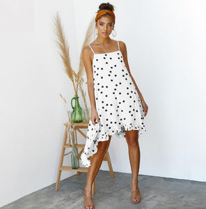 Bohemian Polka Dot Print Dress