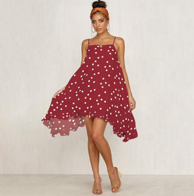 Bohemian Polka Dot Print Dress