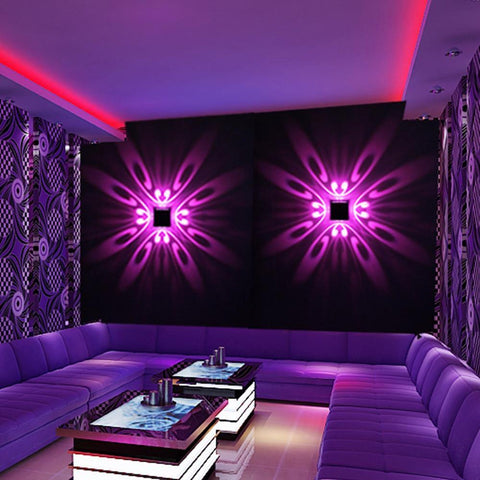 Image of Wall Mounted LED Wall Lamp Projection Colourful Lighting.