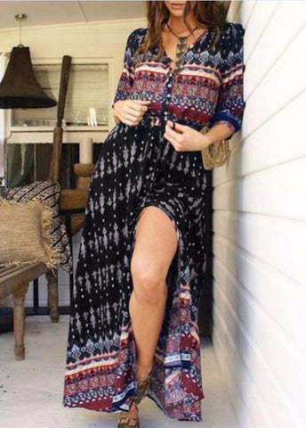 Image of Women Long Maxi Dresses Bohemia Dress