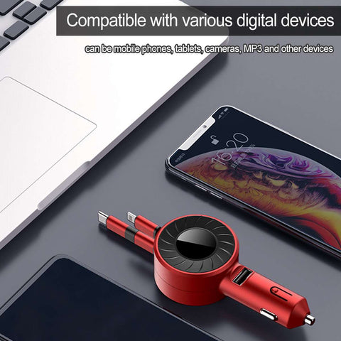 Image of 3-IN-1  IOS/Android/Type-C USB Car Charger