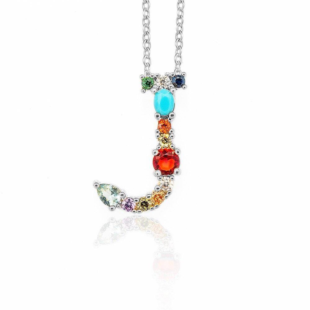 Multicolor charm Gold pendant Necklace.