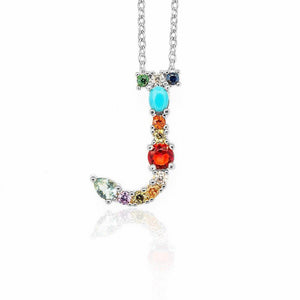 Multicolor charm Gold pendant Necklace.