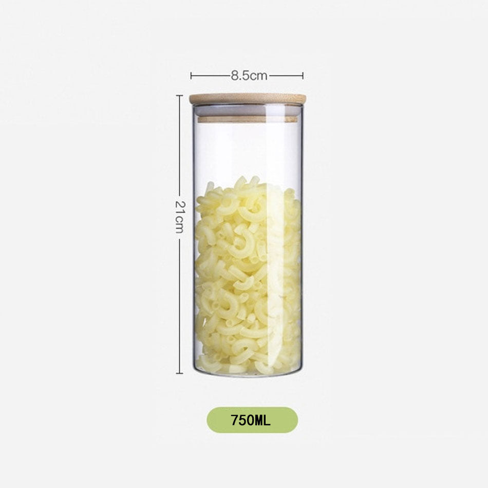 Glass Jar With Bamboo Lid