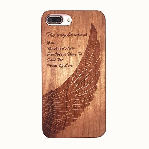 Image of Engraving Real Wood Cell Phone Case for iPhone