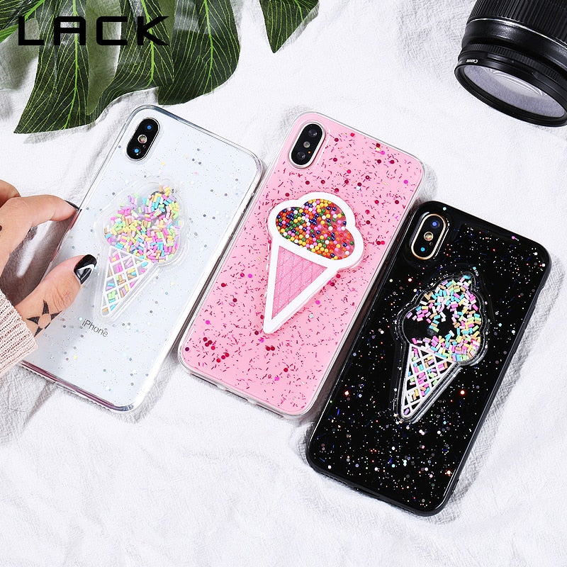 3D Dynamic Ice Cream Phone Case For iphone