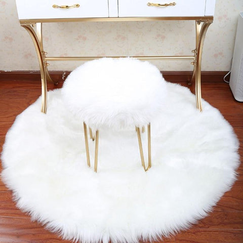 Image of Soft Artificial Rug Chair Cover Bedroom Mat.