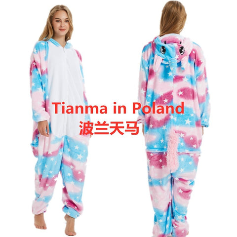 Image of Unicorn Rainbow One-Piece Pajamas