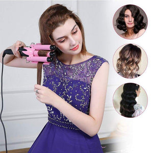 LED Ceramic Triple Barrel Hair Curler Irons Hair.