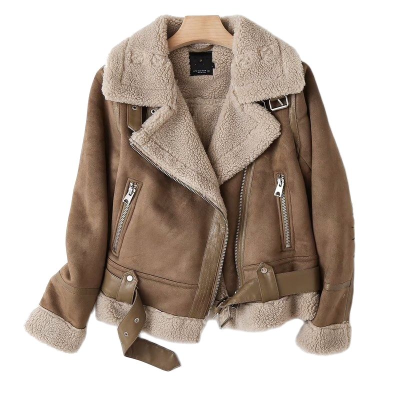Winter Women Faux Leather Fur Jackets
