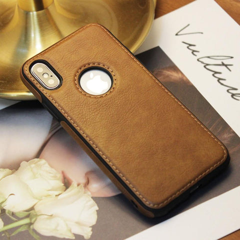 Image of Luxury Slim PU Leather Case for iPhone.