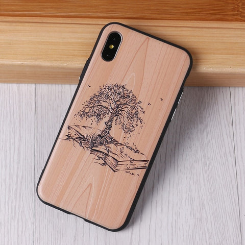 Image of Imitative Wood Cover For Iphone