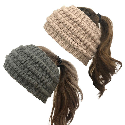 Image of Knitted Crochet Beanies Winter Hats.