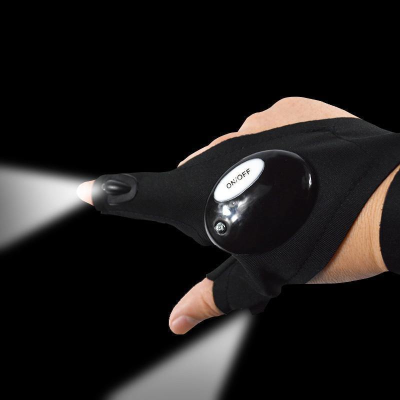1 Piece Magic Strap Fingerless Led Glove Light Night.