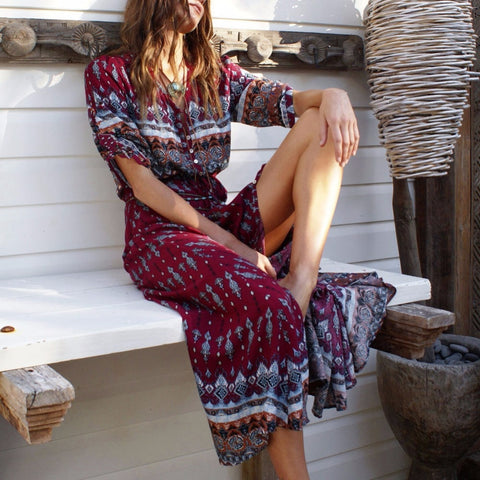 Image of Women Long Maxi Dresses Bohemia Dress