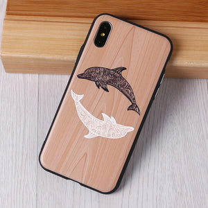Imitative Wood Cover For Iphone