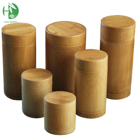 Bamboo Storage Bottles Jars Wooden Small Box Containers