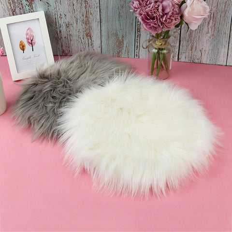 Image of Soft Artificial Rug Chair Cover Bedroom Mat.