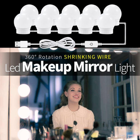 Image of CanLing USB LED 12V Vanity Mirror Makeup Lamp.