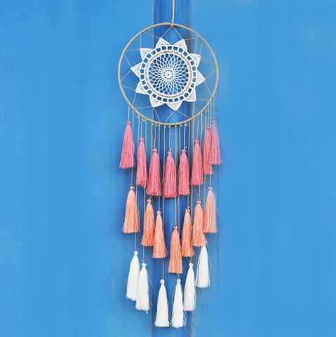 Image of Tassel & Lace Dreamcatcher Wind Chimes