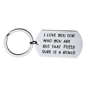 Couple stainless steel keychain