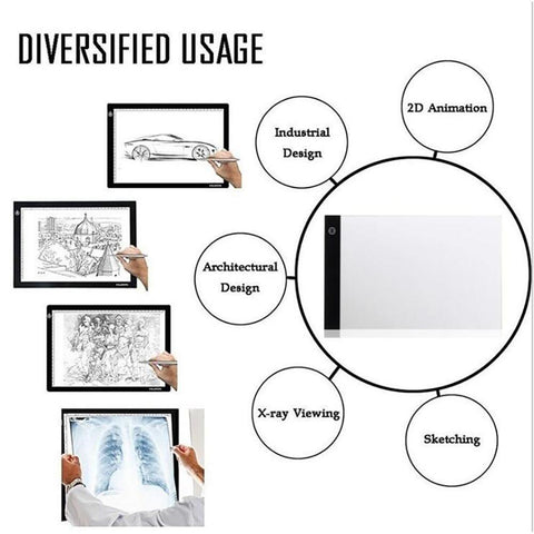 Image of LED Graphic Digital Drawing Tablet Aircraft A4 Copy Table LED Board.