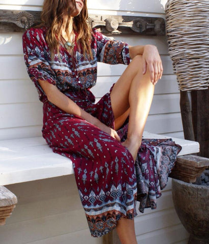 Image of Women Long Maxi Dresses Bohemia Dress