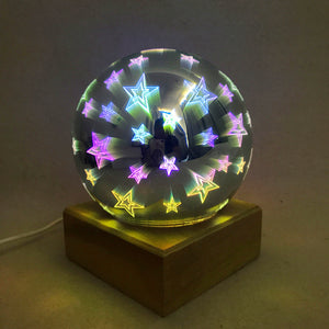 USB power supply 3D colorful crystal night light.