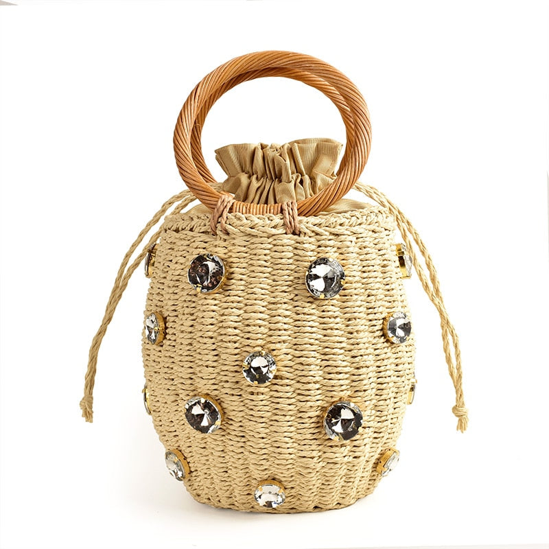 Crystal Straw Bag