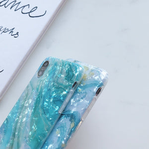 Glitter Marble Case For iphone