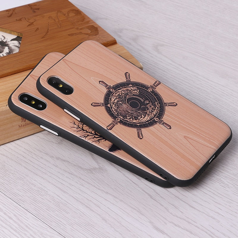 Imitative Wood Cover For Iphone