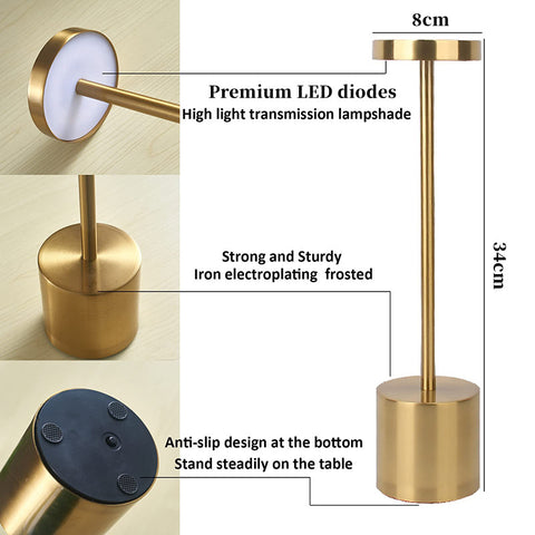 Image of LED Rechargeable Touch Table Lamp