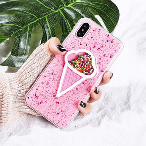 3D Dynamic Ice Cream Phone Case For iphone