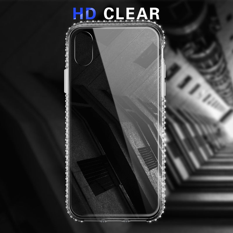Diamond Bling Transparent Phone Case for iPhone