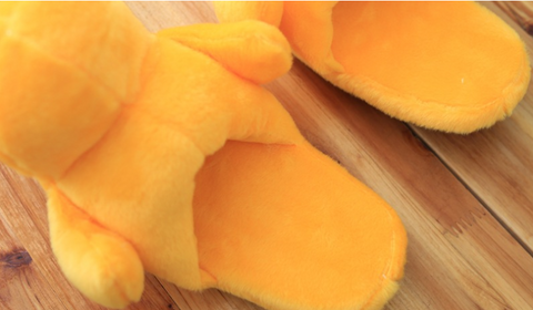 Image of Yellow Duck Shoes Women's Soft Short Furry Plush Slipper