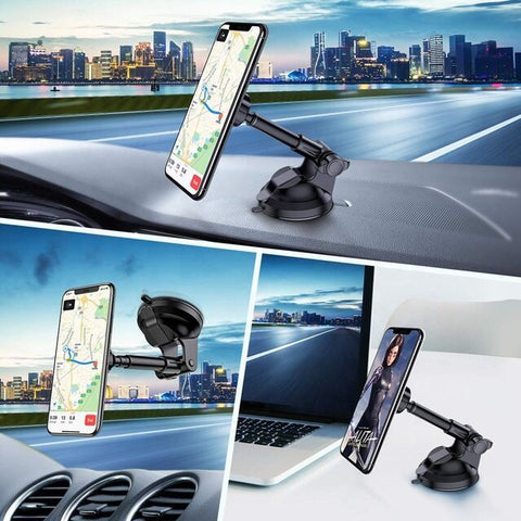 Image of Car telescopic arm magnet phone stand car.