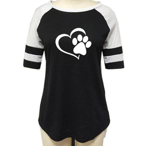 Dog Paw Print T-shirt