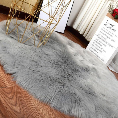 Image of Soft Artificial Rug Chair Cover Bedroom Mat.