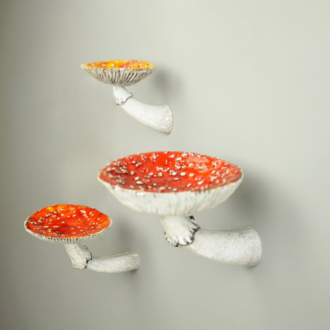 Mushroom Hanging Shelf Wall Rack