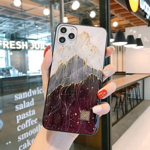 Marble Gold Foil Phone Cases for iPhone