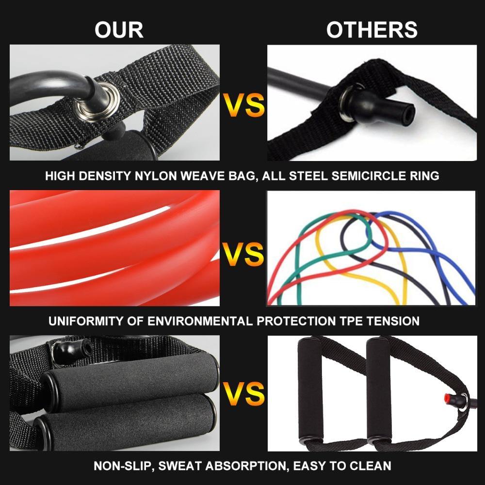 120cm Yoga Pull Rope Elastic Resistance Bands Fitness Workout.
