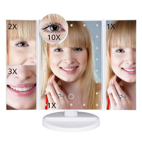 Image of LED Touch Screen Makeup Mirror