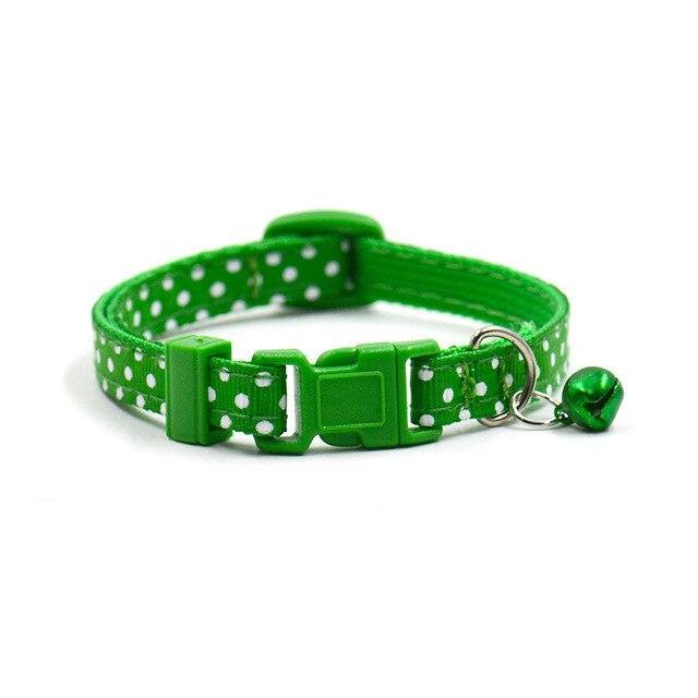 1Pc Adjustable Dot Printed Little Dog Collars.